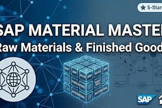configure sap material master data for raw materials and finished goods