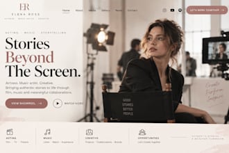 build squarespace actor website actress website music artist portfolio website