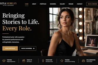 build squarespace actor website actress portfolio website artist theatre website