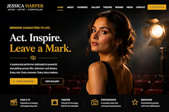 build squarespace actor website actress portfolio website artist theatre website