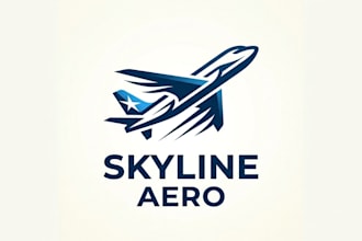 design a modern and professional airplane logo for your brand