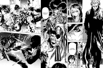 manga illustration, manhua, manga comic art, anime manga artist, webtoon cover