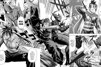 manga illustration, manhua, manga comic art, anime manga artist, webtoon cover