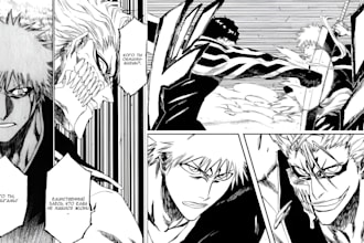 anime manga comic book illustration, light novel manga artist webtoon manga page