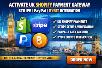 activate UK shopify payment gateway stripe integration paypal grey bybit website