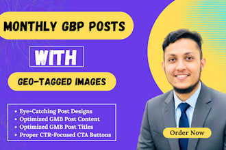 create monthly gmb posts with geotag images to rank local 3 pack
