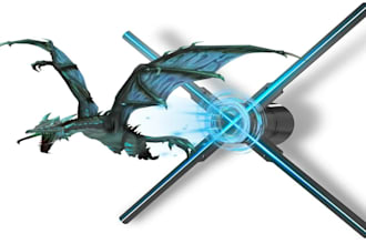 do 3d hologram animation, 3d futuristic hologram video, 3d logo intro animation