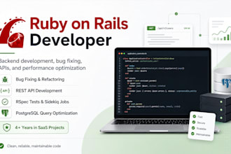 develop, fix, or optimize your ruby on rails application