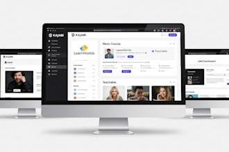 create online course website on kajabi learnworlds teachable lms setup