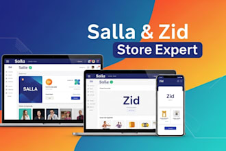 do salla website setup, zid store design and ecommerce customization