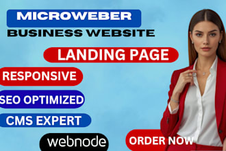 build microweber business website  landing page  responsive seo cms webnode odoo
