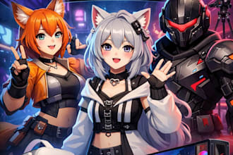 create a custom vrchat avatar or 3d vtuber for quest and PC