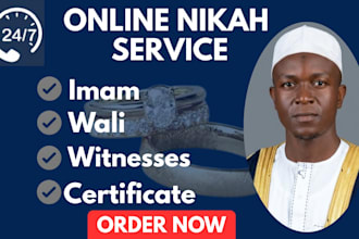 do online nikah islamic marriage wali witnesses and imam