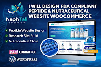 design fda compliant peptide website peptide research site nutraceutical website