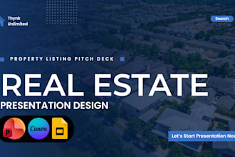 design real estate investor deck, property pitch deck, house presentation design