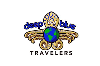 design high quality modern scuba travel logo with octo