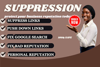 suppress and pushdown negative links from google search result