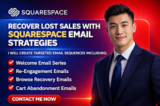 squarespace welcome email series re engagement emails browse cart abandonment