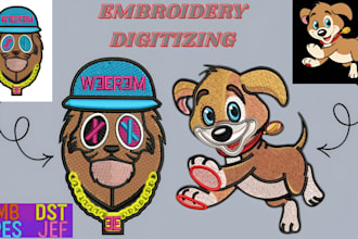 embroidery digitize image logo in vector,dst,pes,emb,jef,vp3 design patch files