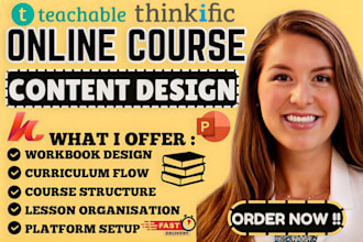 design and structure your teachable or thinkific course with workbooks