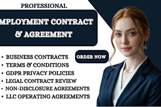 draft employment contract agreement gdpr privacy policy nda uk law legal writing