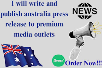 write and publish australia press release to premium media outlets
