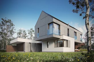 render maryland luxury townhome, architectural 3dmodel for splin3d, home website