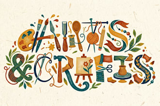 design a creative and artistic arts and crafts logo