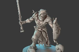 sculpt tabletop miniature,fantasy warhammer,high poly sculpt for 3d printing