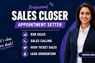 be your sales closer appointment setter sales representative b2b salesperson