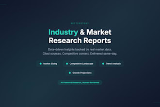 create a data driven industry or market research report with ai research