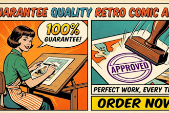 draw retro, vintage comic, comic book character, pop art, vintage poster, manga