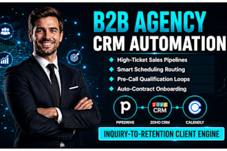 build agency consulting CRM pipedrive zoho calendly zapier make com automation