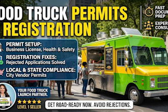handle food truck registration, health permits, and business licensing