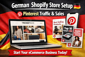 set up a german shopify store and promote it with pinterest marketing