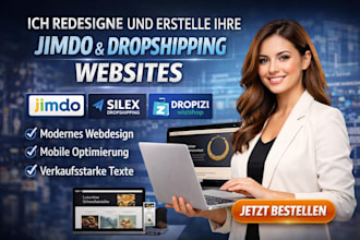 german jimdo website and redesign silex dropshipping website dropizi wizishop