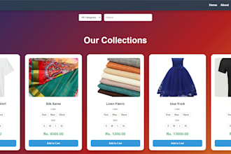 build a modern responsive react website with clean UI