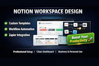 design notion workspace templates workflow automation boards zapier integration
