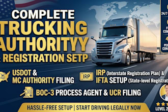 set up usdot, mc authority, and irp ifta truck registration