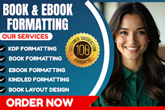 do book interior, layout design, paperback formatting, book and ebook formatting