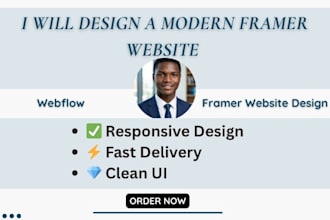 design morden responsive framer website, framer website design