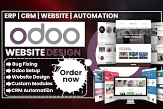 design, customize and develop odoo erp website, CRM, ecommerce