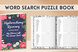 make niche word search puzzle books ready for amazon KDP