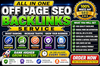 do provide all in one off page seo backlinks service