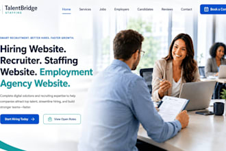 design wix hiring website recruiter staffing website employment agency website