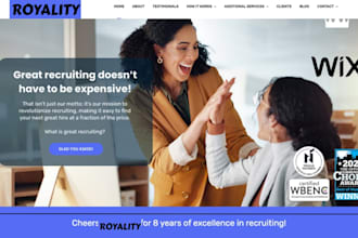 design wix hiring website recruiter staffing website employment agency website