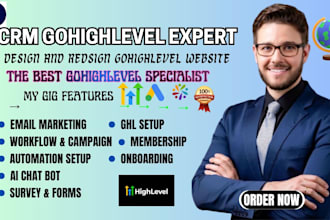 do ghl CRM workflow automation ghl landing page  ghl website design ghl funnel