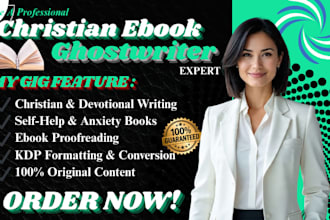 ghostwrite christian ebook, devotional, anxiety selfhelp, ebook conversion
