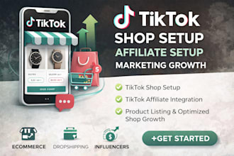 setup tik tok shop, tik tok affiliate and tiktok shop marketing