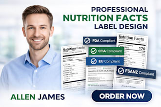 create fda, cfia, eu and fsanz nutrition facts labels